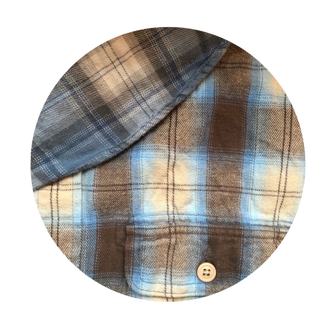 Blouse Folk Carreaux Bleu