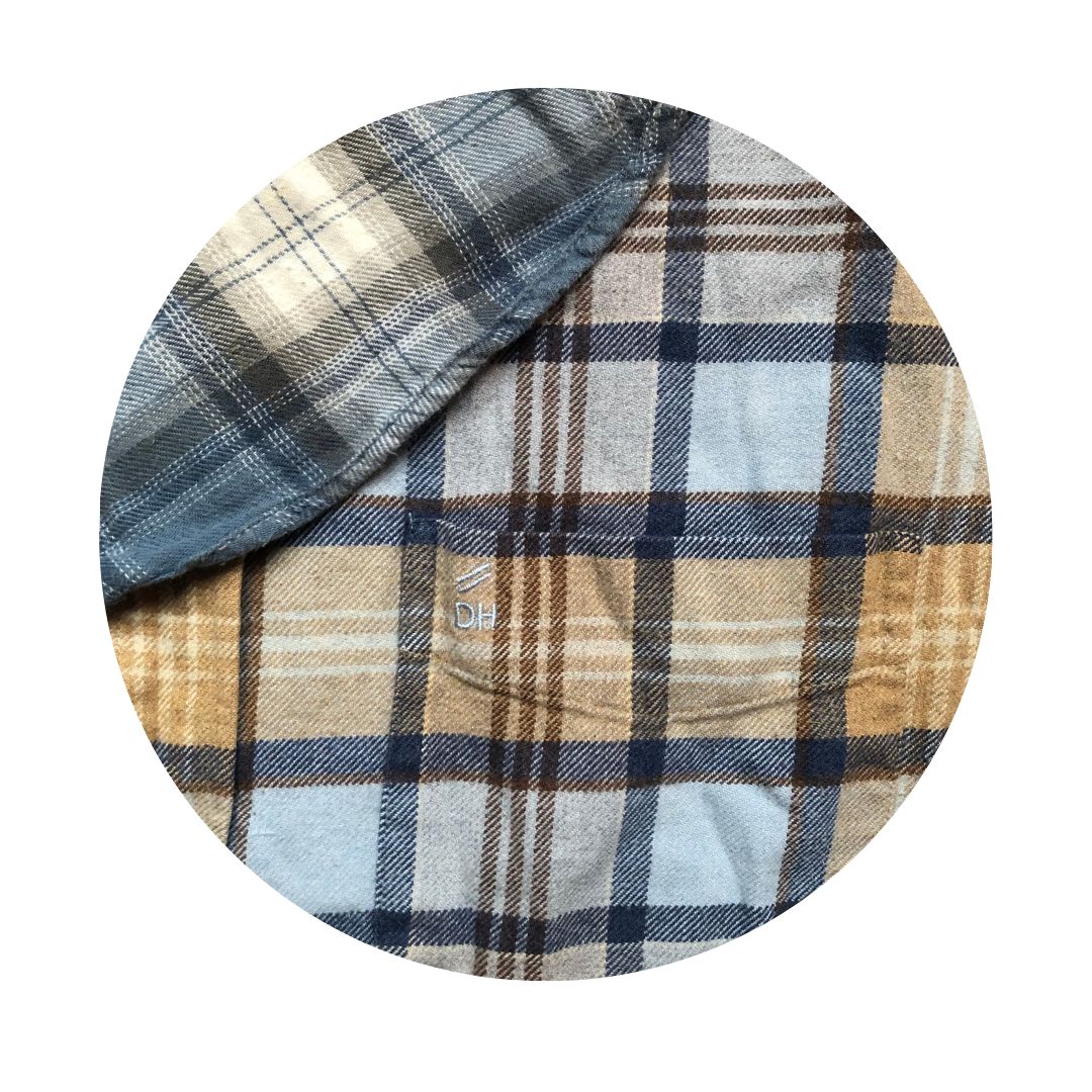 Blouse Folk Carreaux Bleu