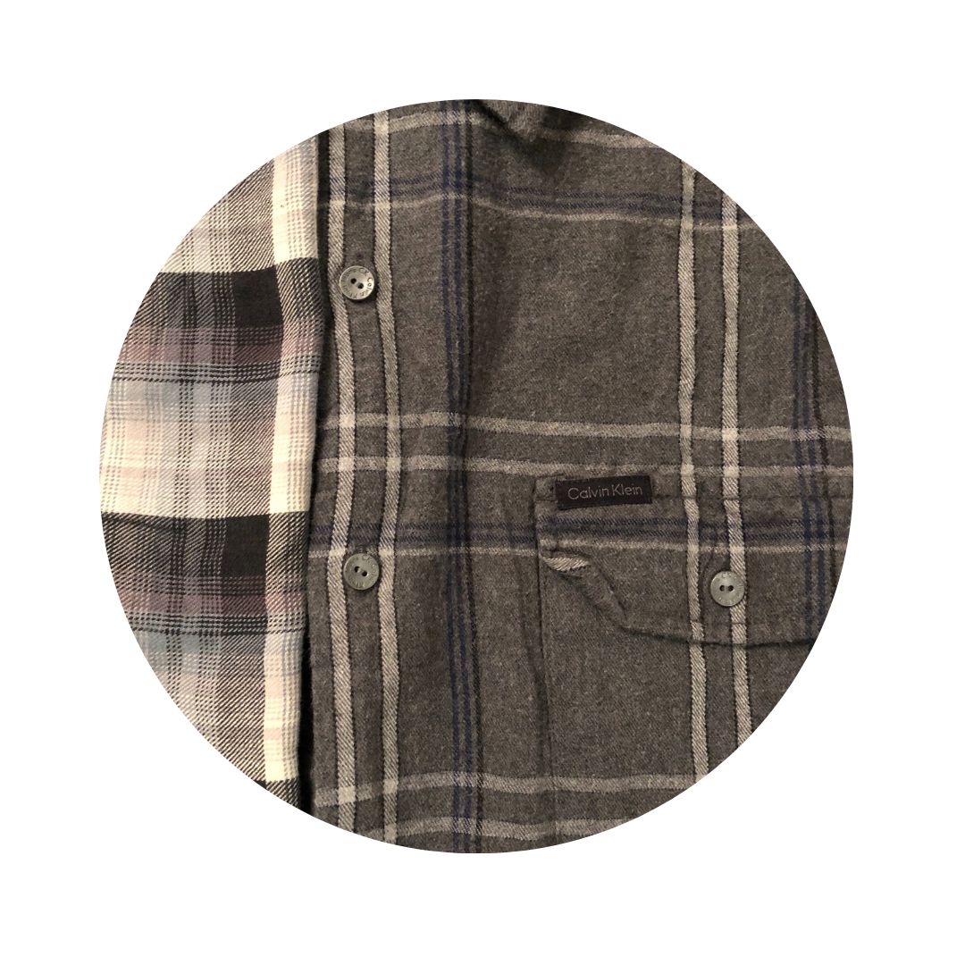 Nouveau Blouse Folk Carreaux Gris