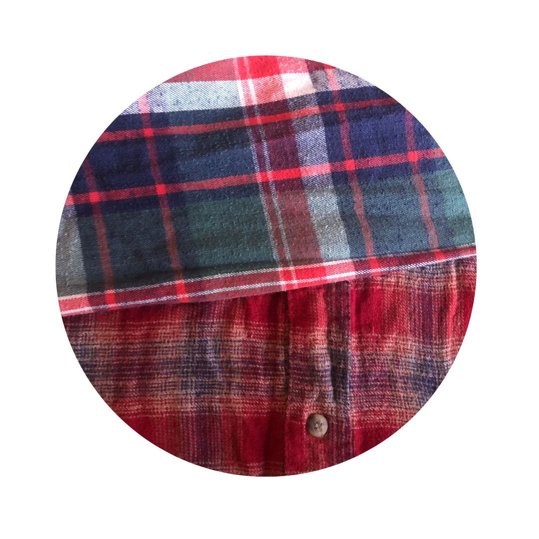 Blouse Folk Carreaux Rouge
