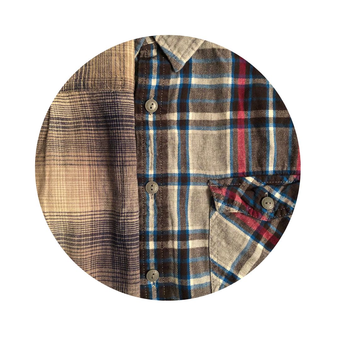 Nouveau Blouse Folk Carreaux Gris