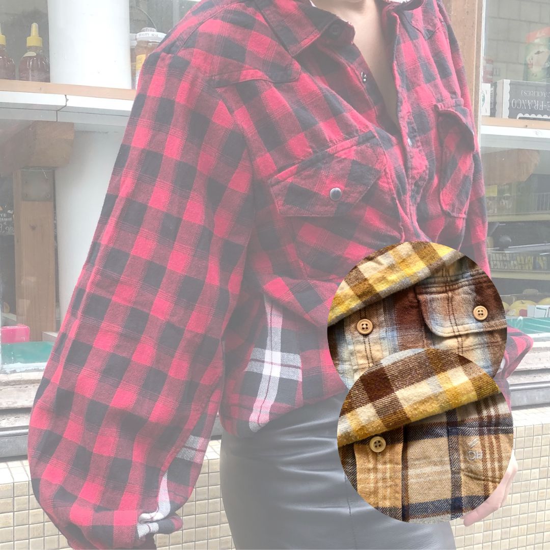 Chemise Elvis carreaux Jaune/Brun