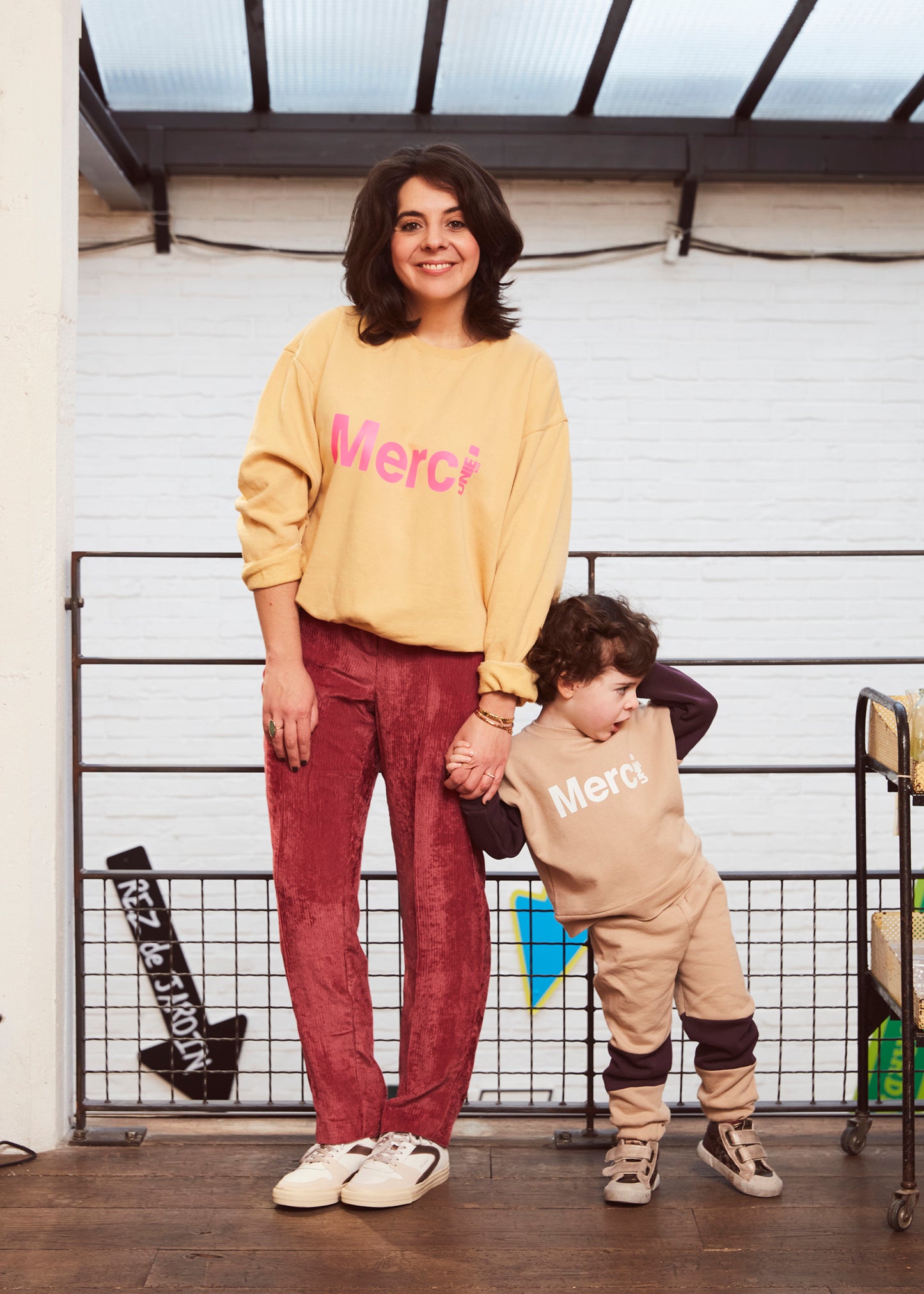 SWEAT MERCI FEMME ROSE