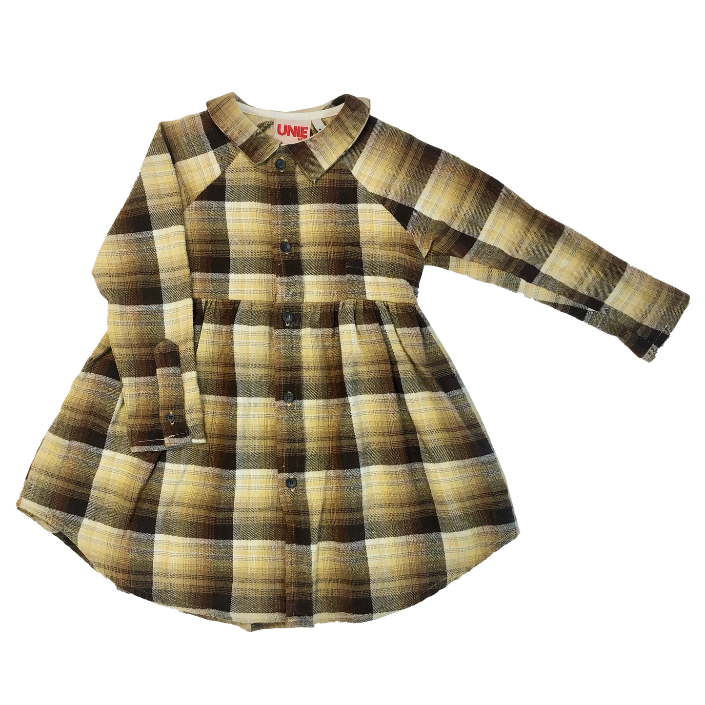 Robe Jane Carreaux Jaune 4 ans