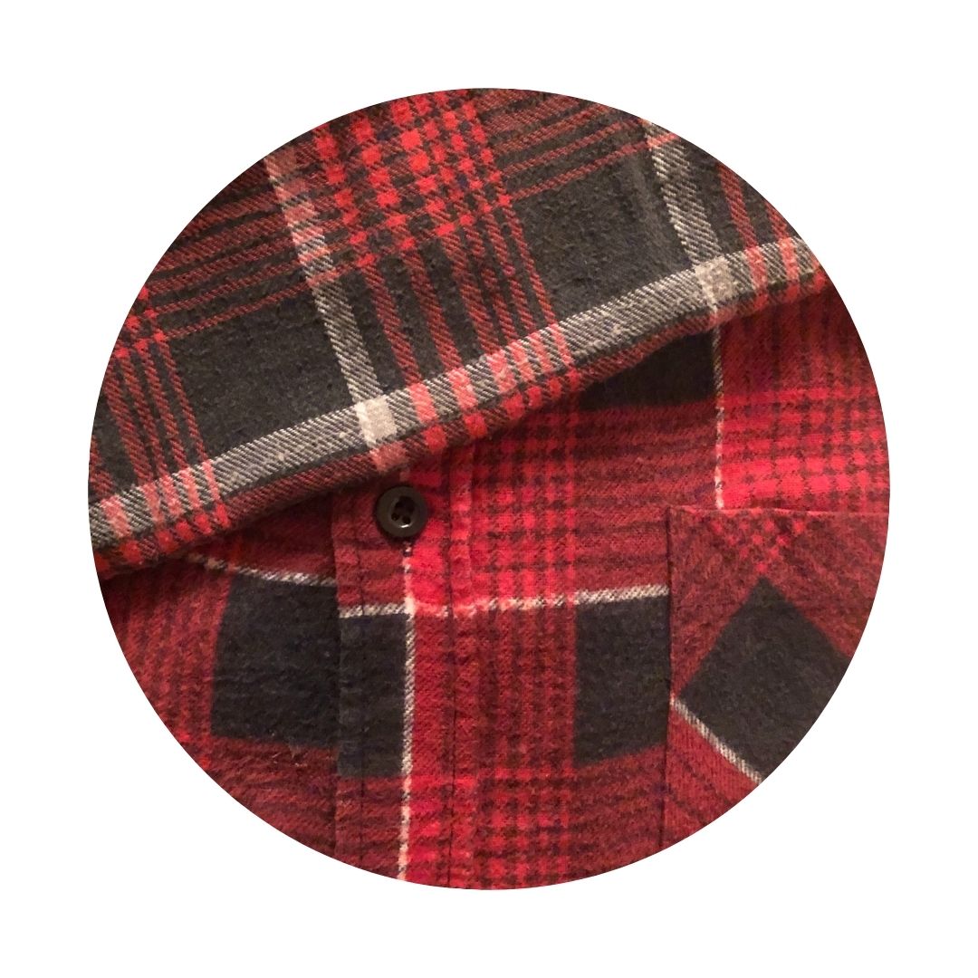 Blouse Folk Carreaux Rouge