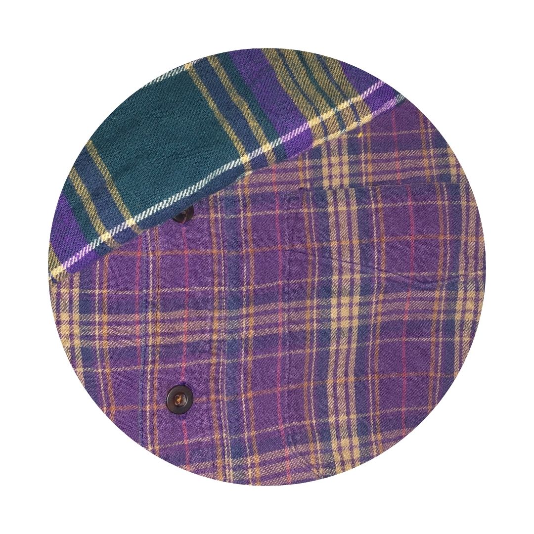 Chemise Elvis carreaux Mauve