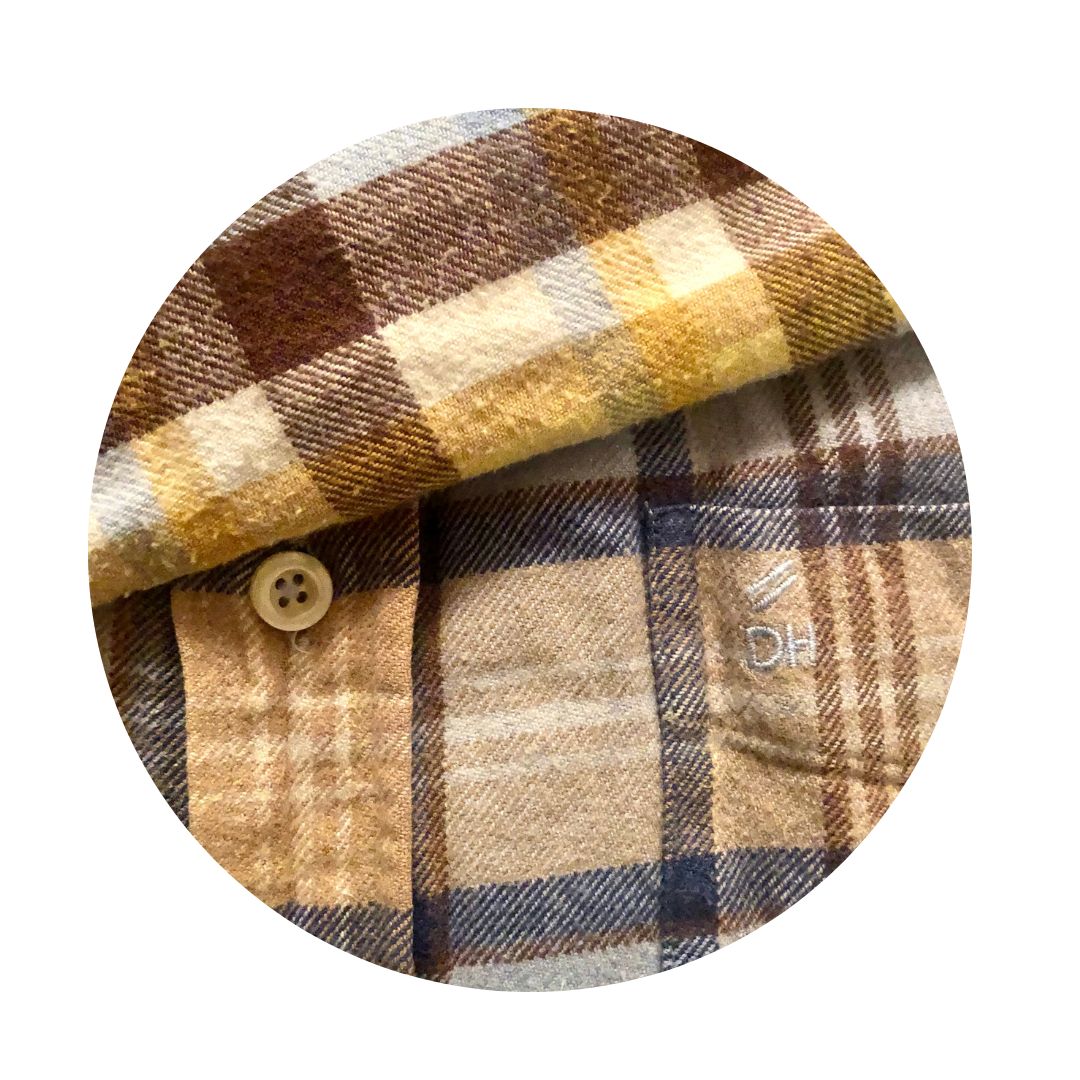 Chemise Elvis carreaux Jaune/Brun