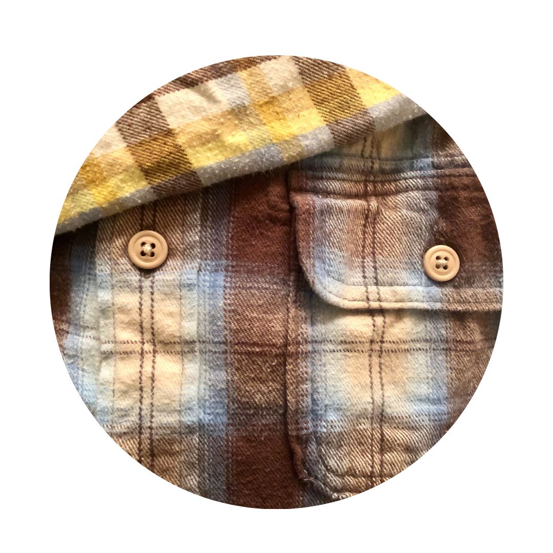 Chemise Elvis carreaux Jaune/Brun