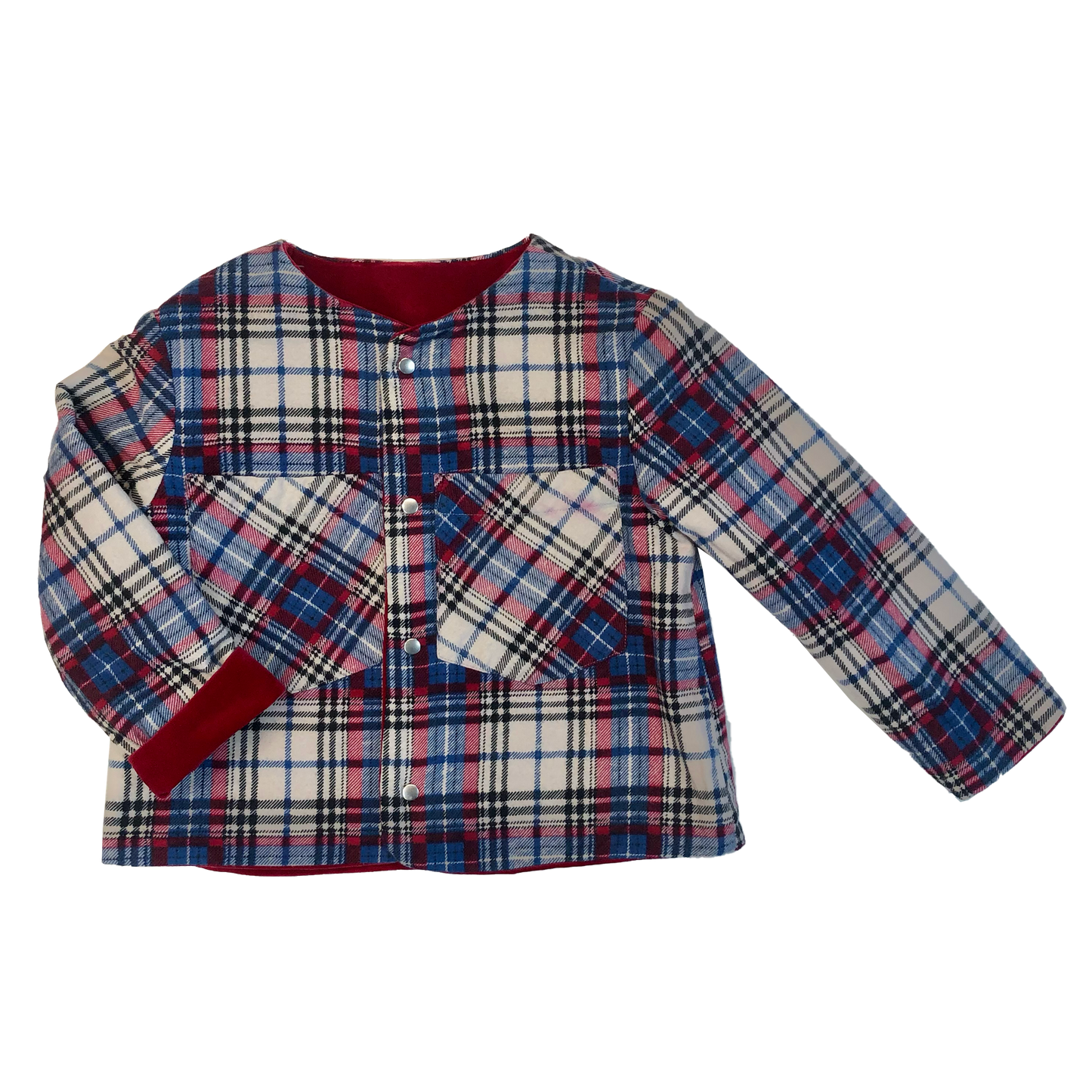 VESTE EDEN ROUGE VELOURS 4-6 ANS