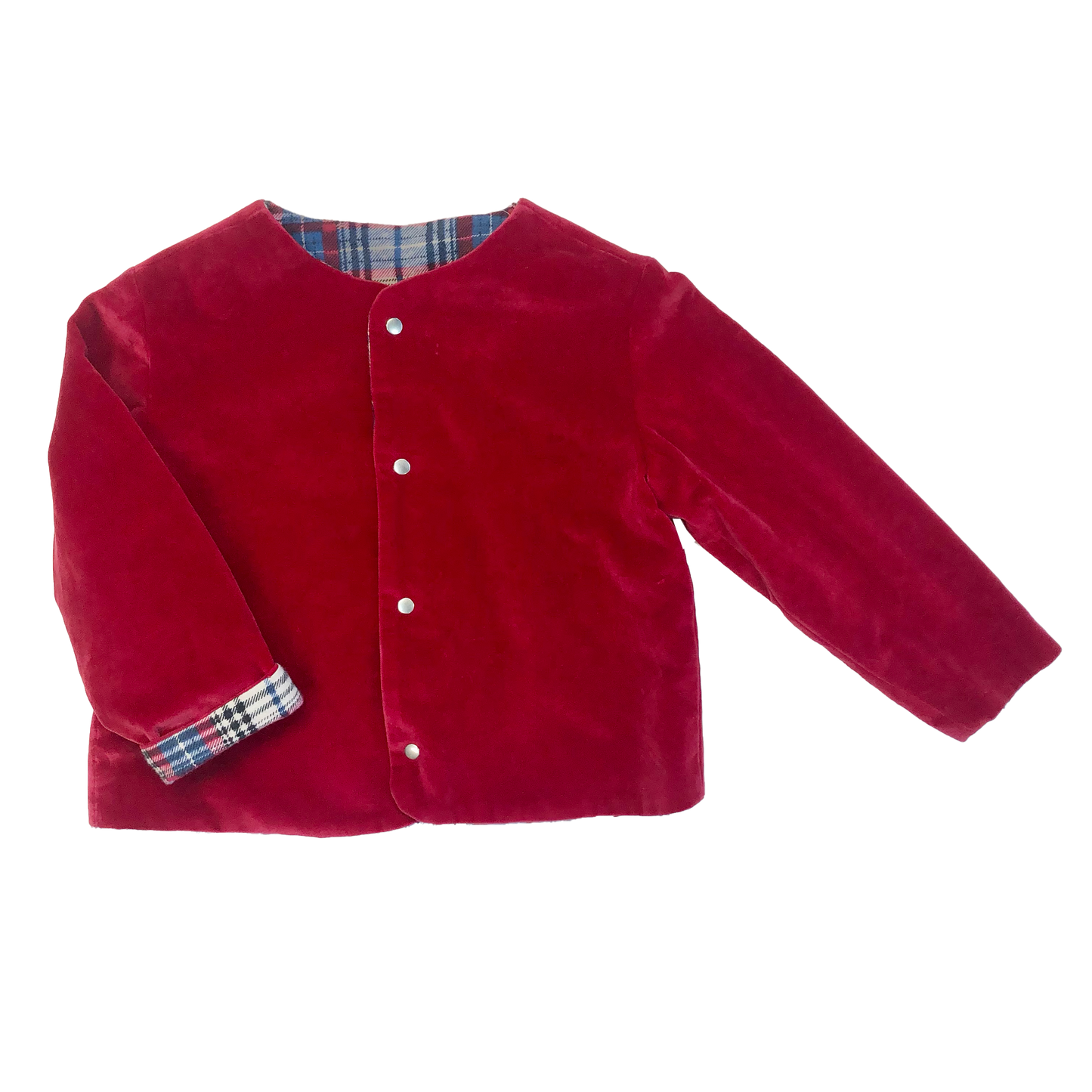 VESTE EDEN ROUGE VELOURS 4-6 ANS