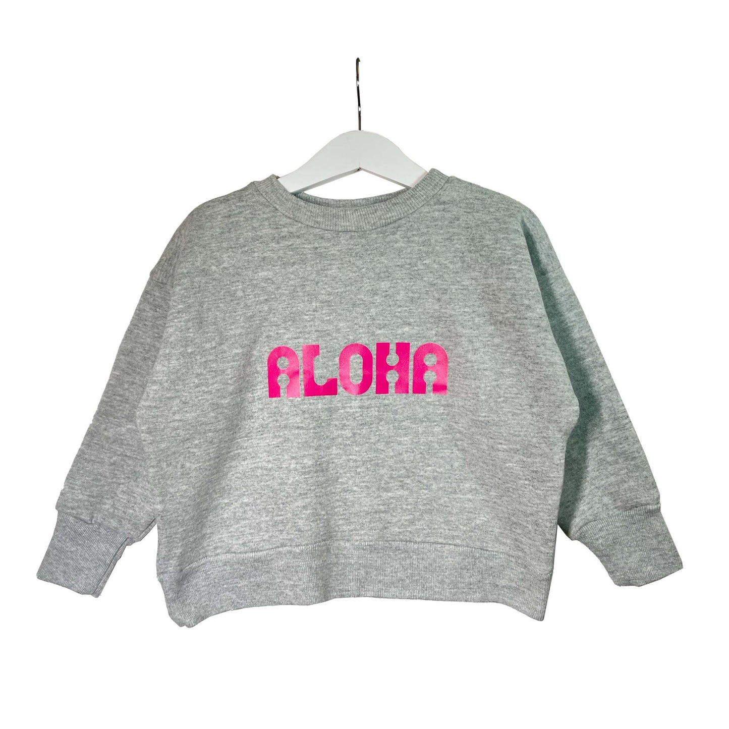 PROTO : SWEAT GRIS CHINE ALOHA 4-6 ANS