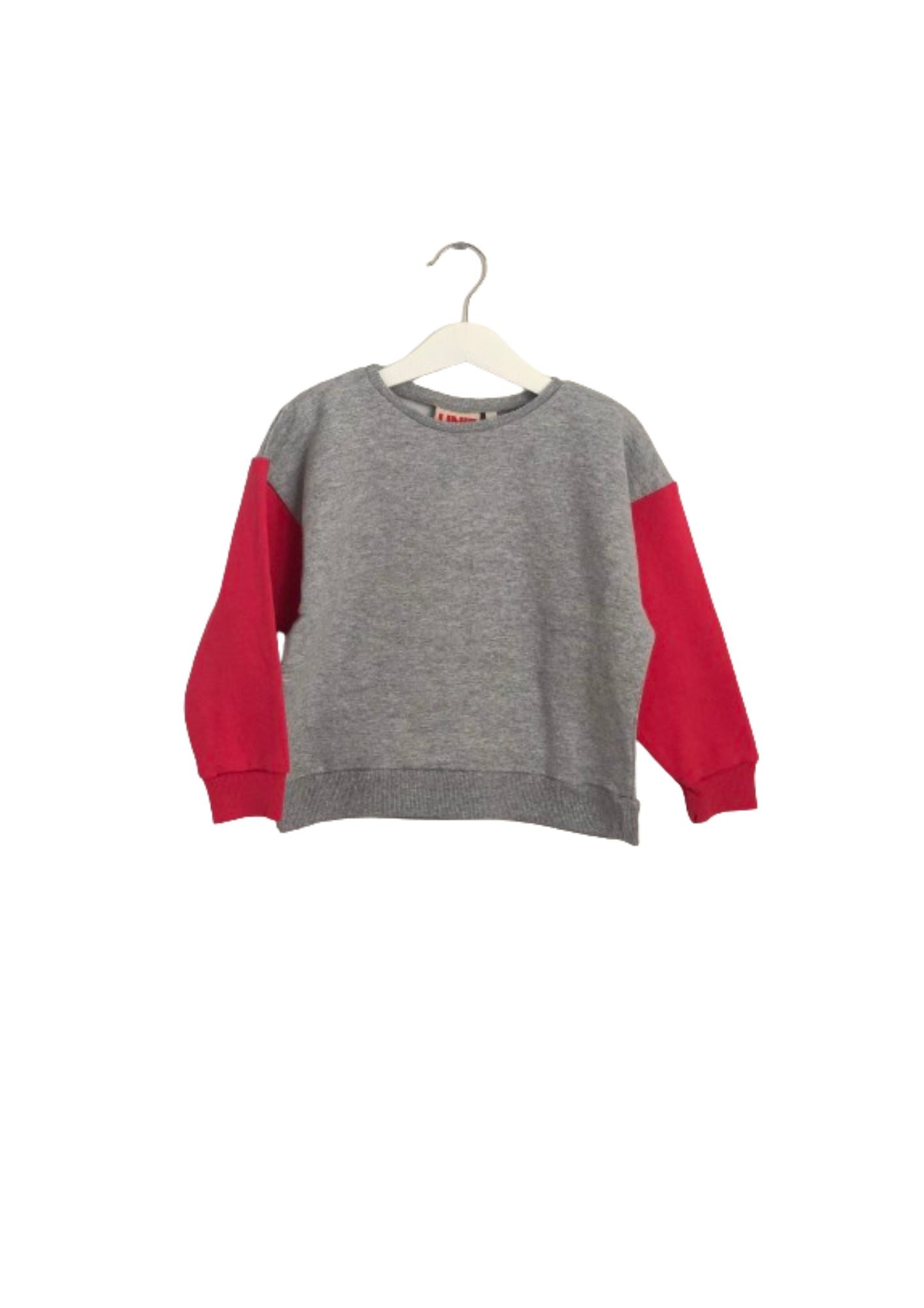 SWEAT MERCI 4 ANS GRIS ROSE