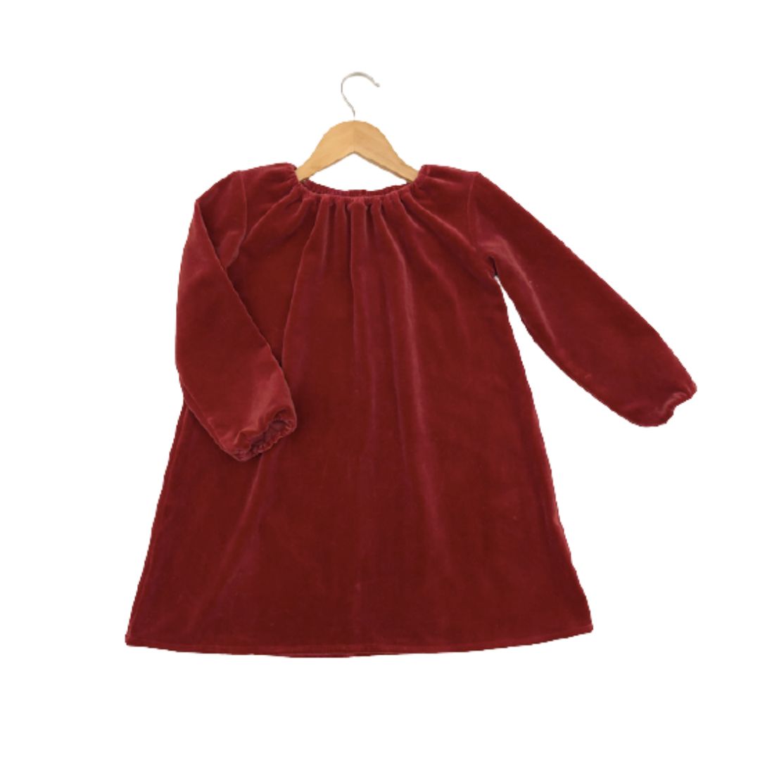 Robe Nina Velours Rubis